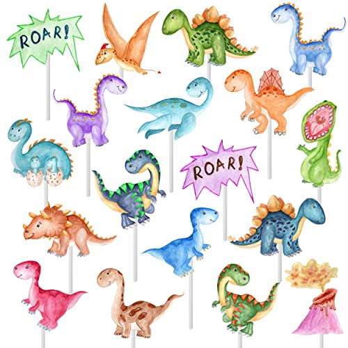 36Pcs Dinosaur Cupcake Toppers Dinosaur Cake Toppers Dino Cupcake Toppers Dinosaur Cake Decorations For Dinosaur Birthday Party Supplies Dinosaur Baby Shower Decorations #TOP1