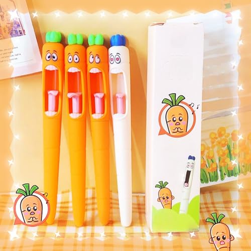 4 bolígrafos gel Carrot para oficina y escuela miniatura 2