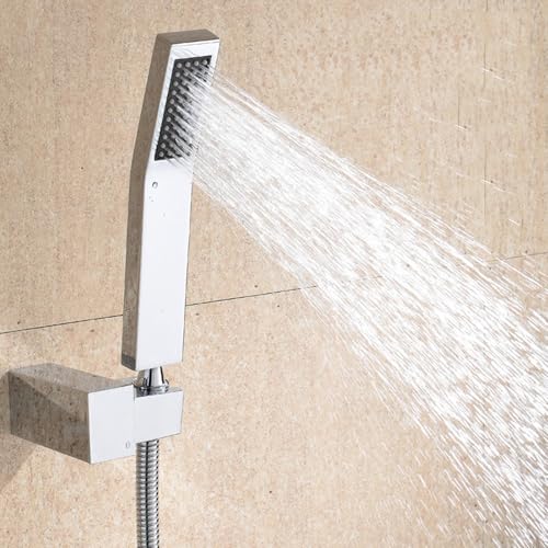 Mitigeur de douche chromé avec robinet baignoire mural orientable - 3
