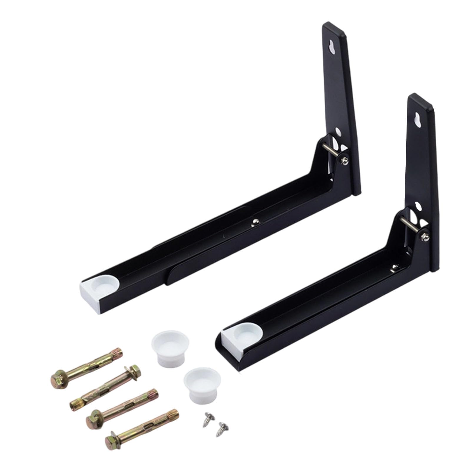 Shurhome Vertical Space Saving Bracket for Countertop Microwave Ovens Resistant Steel Construction Rack Adjustable Oven Rack Bracket
