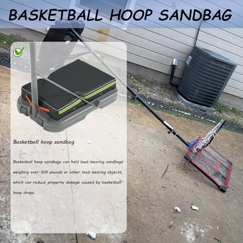 XCZ Basketball hoop sandbags Equipped with fixed clips and reflective strips. Heavy duty basketball hoop weighted base anchor, suitable for portable basketball hoop base
