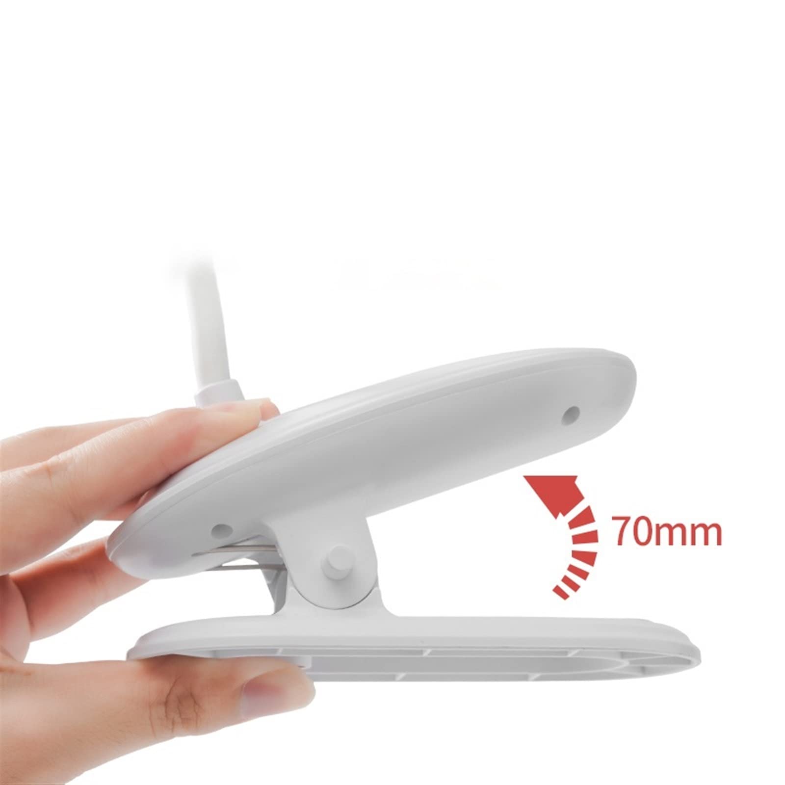 Lampada da scrivania a LED, con morsetto a doppia testa con collo d'oca flessibile e dimmerabile touch, ricarica USB a clip, per ufficio e computer