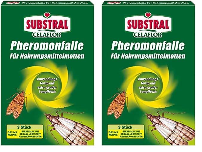 Substral CELAFLOR 1396 - Lote de 3 trampas de feromonas antipolillas (Paquete de 2)
