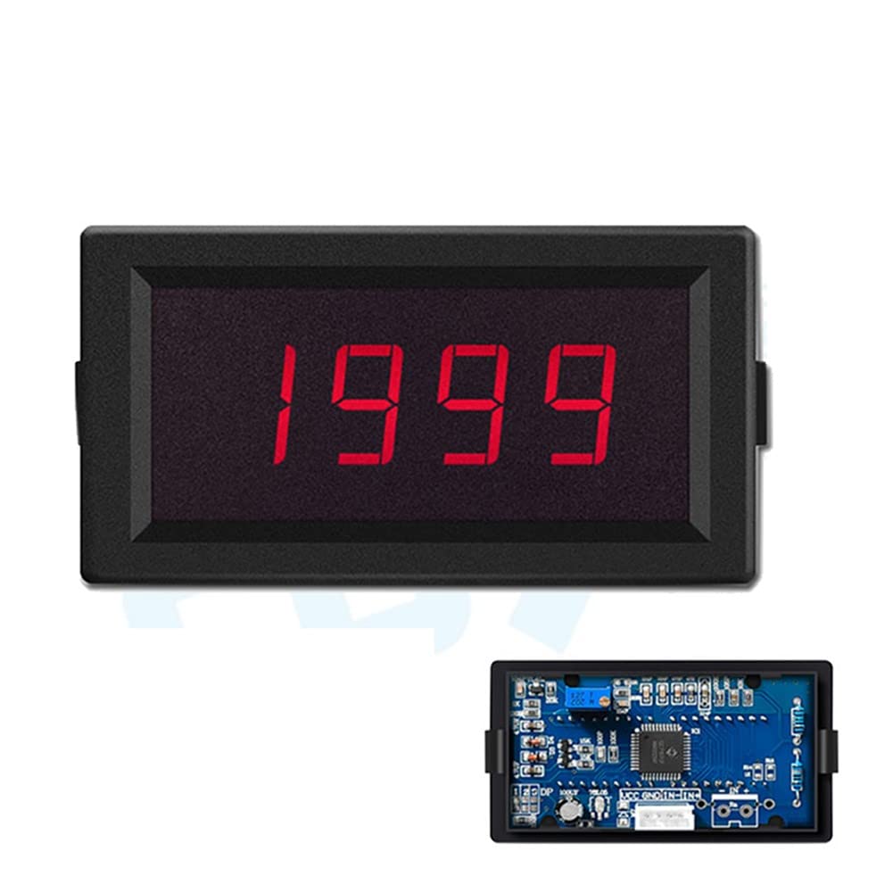 Taidacent Ohm Meter Resistance Tester Ohmmeter Digital DC Resistance Measuring Instrument Fixture Resistance Measure Panel Meter (200 Ohm, DC12V with Cover)