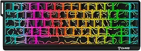 Teclado Gamer RGB 65% 68 Teclas Membrana Silencioso Anti Ghosting ANSI Compacto USB (Preto)