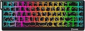 Teclado Gamer RGB 65% 68 Teclas Membrana Silencioso Anti Ghosting ANSI Compacto USB (Preto)