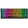Teclado Gamer RGB 65% 68 Teclas Membrana Silencioso Anti Ghosting ANSI Compacto USB (Preto)