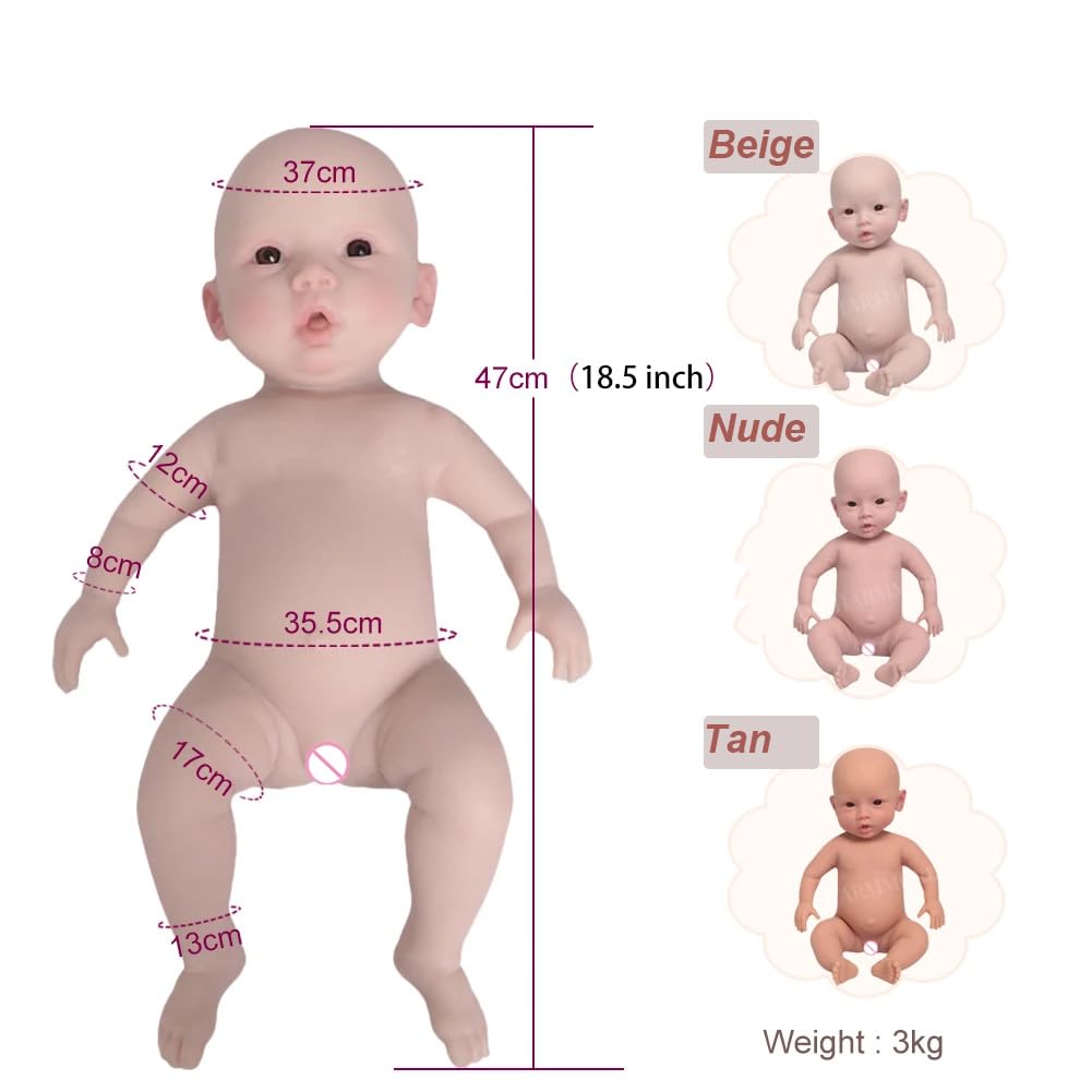 Amazon | YRZGSAWJ 47cm 赤ちゃん 人形 シリコン リボーン