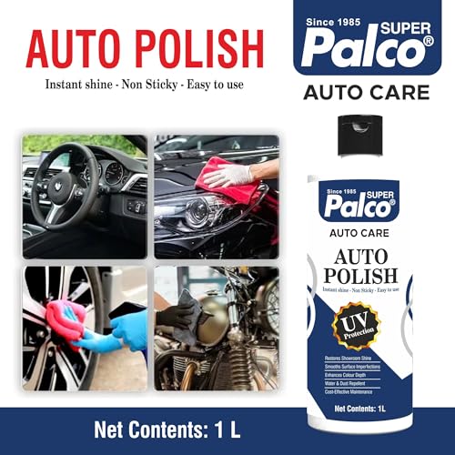 Image of PALCO Auto Polish 1 Litre | Car Polish Spray for Interior & Exterior | All in One Polish for Bike & Car Dashboard, Instant Shine Scratch Remover, UV Protection