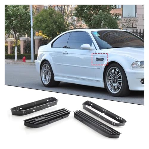 Grilles calandre avant et d'aération noire pour BMW Série 3 M3 E46 2001-2006 - 2