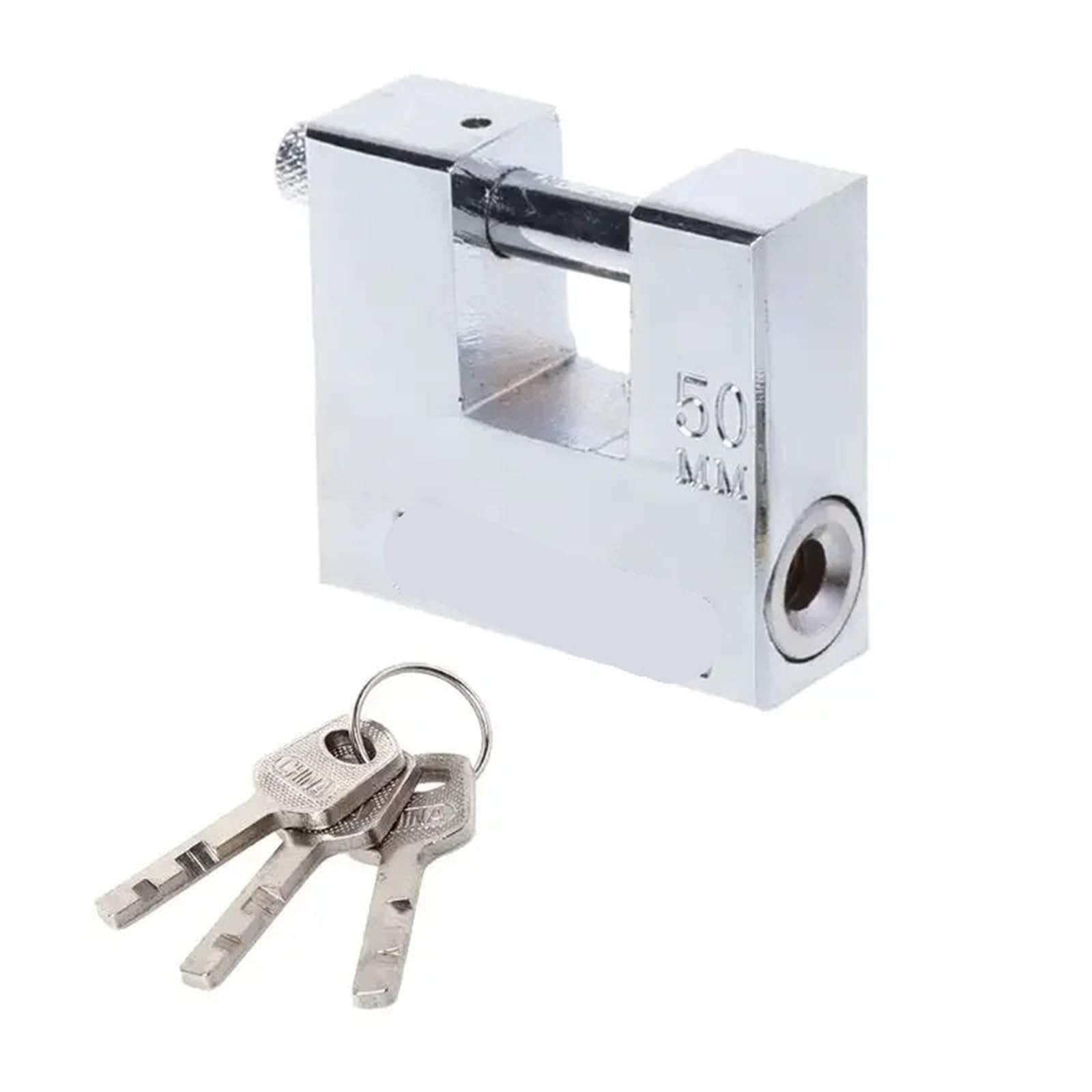 Cadenas rectangulaire 50mm à lame transversale anti-crochetage pour entrepôt