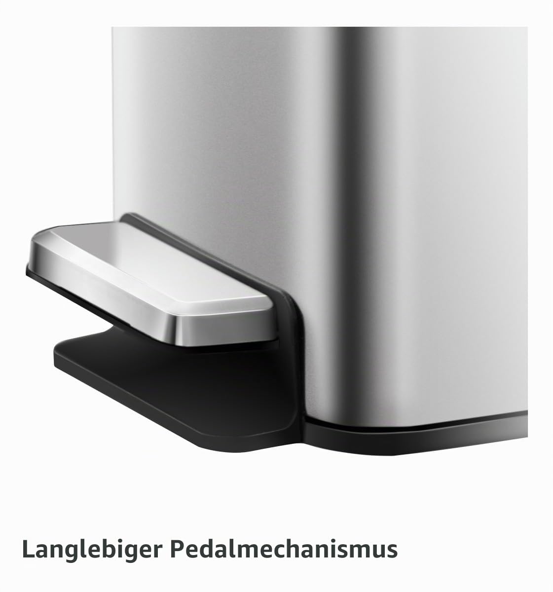 EKO Stella Slim Küchenmülleimer, 30 l, mit Pedal und Soft-Close-Deckel, Edelstahl, Anti-Fingerabdruck, moderner und robuster Mülleimer, große Kapazität für Recycling