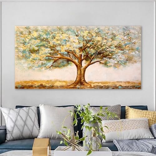 Peinture de paysage moderne pour salon zen et décoration chaleureuse