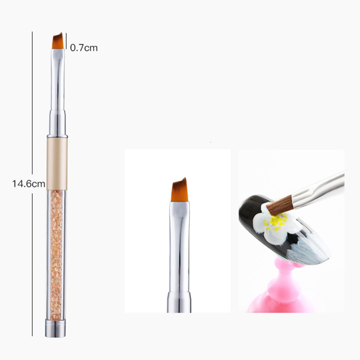 Beavorty 15 Pz spazzolino per le unghie fodera per pennello per nail art kit per unghie pennelli unghie professionali pennelli nail art professionali kit penna per nail art penna per unghie