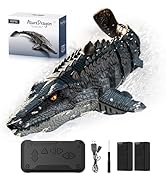 4DRC 2.4Ghz Remote Control Shark Toys for Boys Kids, Remote Control Boat Pool Toy with Light & Sp...