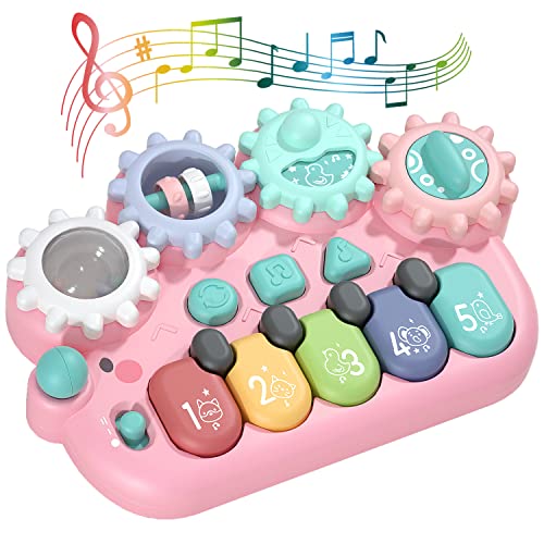 Baby Musical Piano, Cute Hedgehog Keyboard Musical Sound Baby Toys with Light,Early Activities Development Learning Newborn Toy Gift for 6 8 12 18 Months 1-2 Year Old Boys Girls