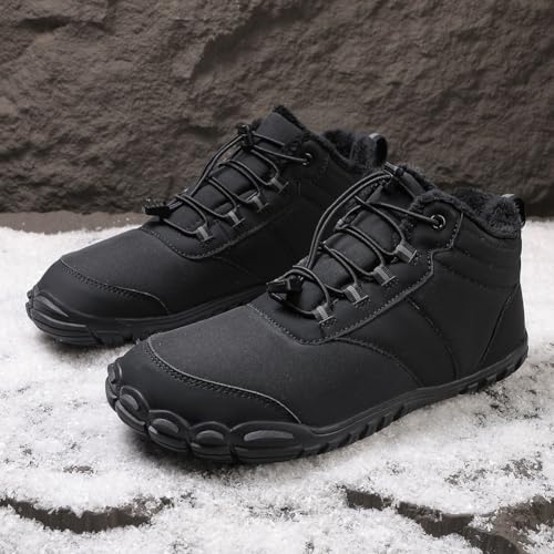 Barefoot Hiking Boots for Mens Womens, Winter Wide Toe Hike Footwear Barefoot Shoes, Non-Slip Minimalist Zero Drop Short Boots for Hiking Walking Outdoor3