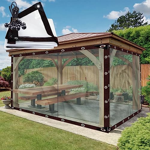 Lona transparente de plástico con ojales impermeable y altamente duradera 2