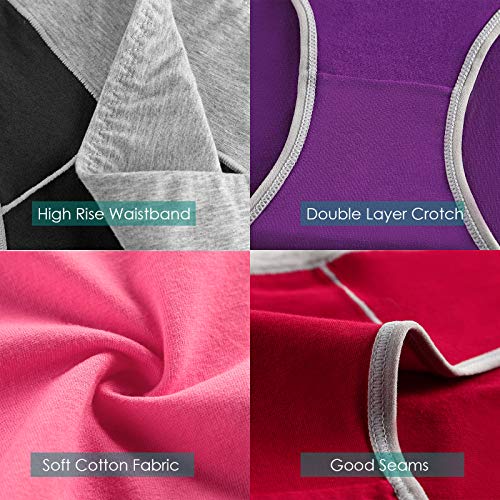 Annenmy High Waisted Underwear For Women Tummy Control Soft Cotton No Muffin Top Full Coverage Briefs Stretch Ladies Panties For Women #TOP4