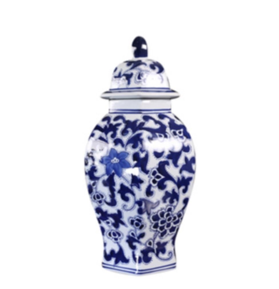 Ginger Jar Decorative Ginger Jars Ancient Chinese Porcelain Ceramic Temple Jar With Sealed Lids Home Kitchen Dining Decorative Storage