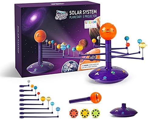 Science Can Solar System for Kids, Talking Astronomy Solar System Model Kit, Space Toys with 8 Planets, Planetarium Projector STEM Toys for 3 4 5+ Years Old Boys Girls