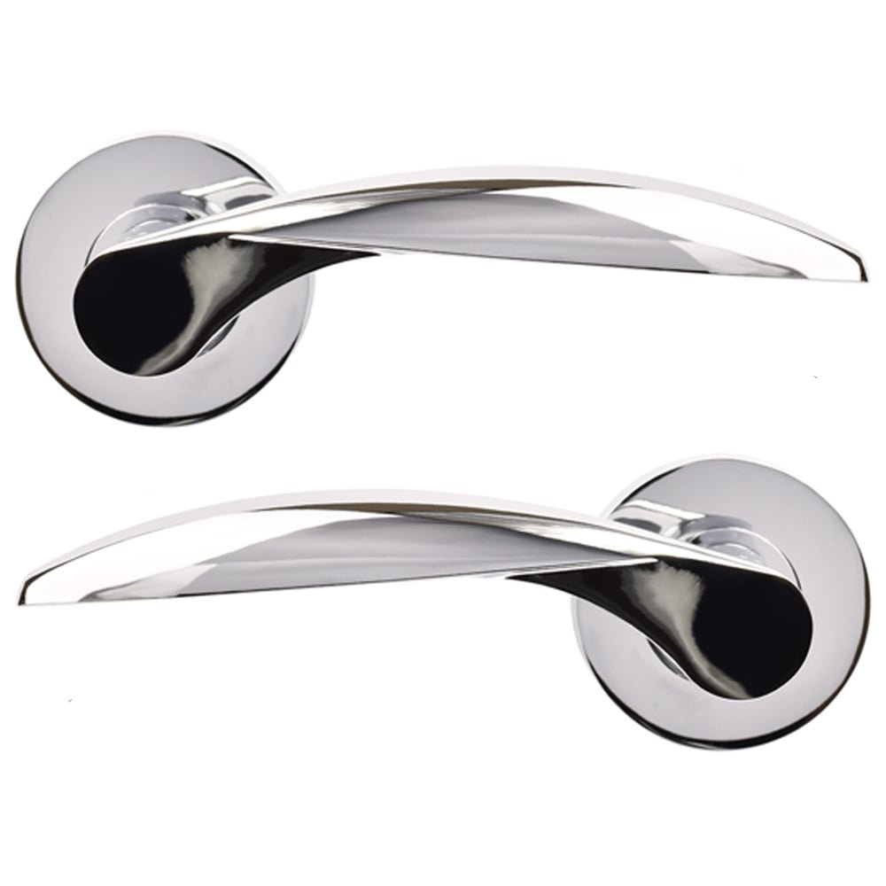 Jigetch JTC2000 Cresta Door Handles, Polished Chrome