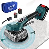 Vibrator für Fliesen mit Akku EUWLY Fliesenfliesenmaschine mit 21 V Fliesenlegerwerkzeuge mit 5 Einstellbaren Gänge, 12cm Saugnapf und 80kg Adsorption zum Verlegen von 0,6-1m Fliesen