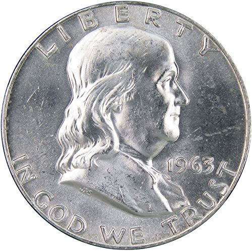 1963 D Franklin Half Dollar BU Uncirculated Mint State 90% Silver...