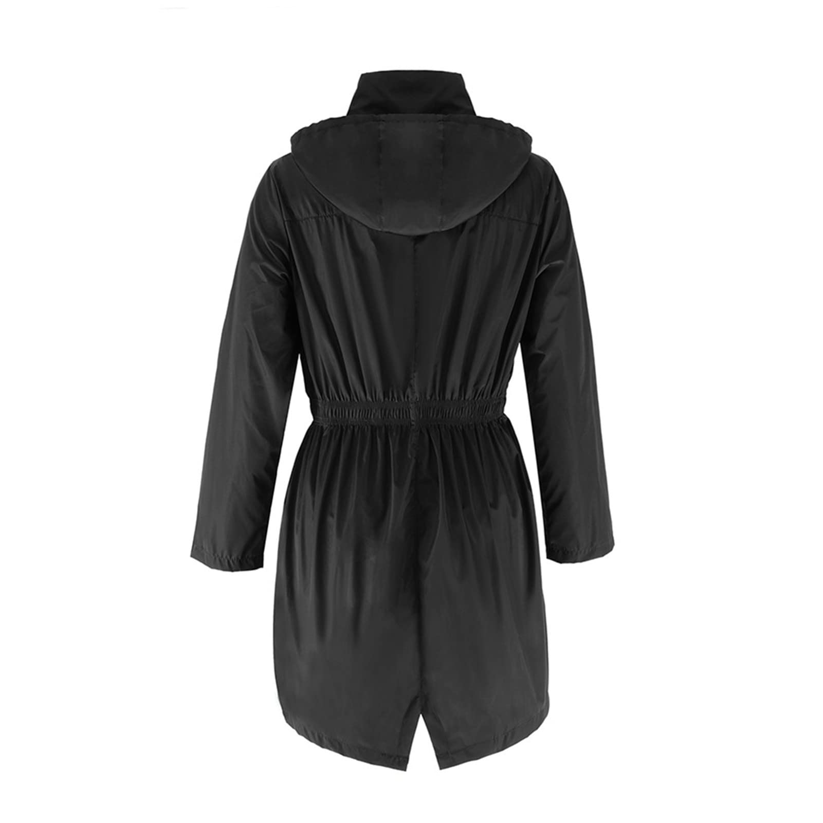 SotRong Vêtement de pluie coupe-vent, léger et pliable pour femme, capuche, pour la marche, le camping