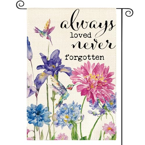 AVOIN colorlife Hummingbird Memorial Garden Flag 12x18 Inch Double Sided