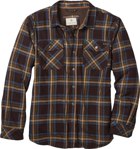 Image of Legendary Whitetails Mens Thermal Lined Shirt Jacket Plaid Flannel Polyfill Insulated Shacket