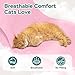 Pawfun Self-Adhesive Cat Grooming Wrap, Cozy Cat Wrap for Cutting Nails, Breathable Anti-Scratch Cats Swaddle Bag for Brushing, Ear Cleaning, Dental Care, Medication, Injections, Pink S