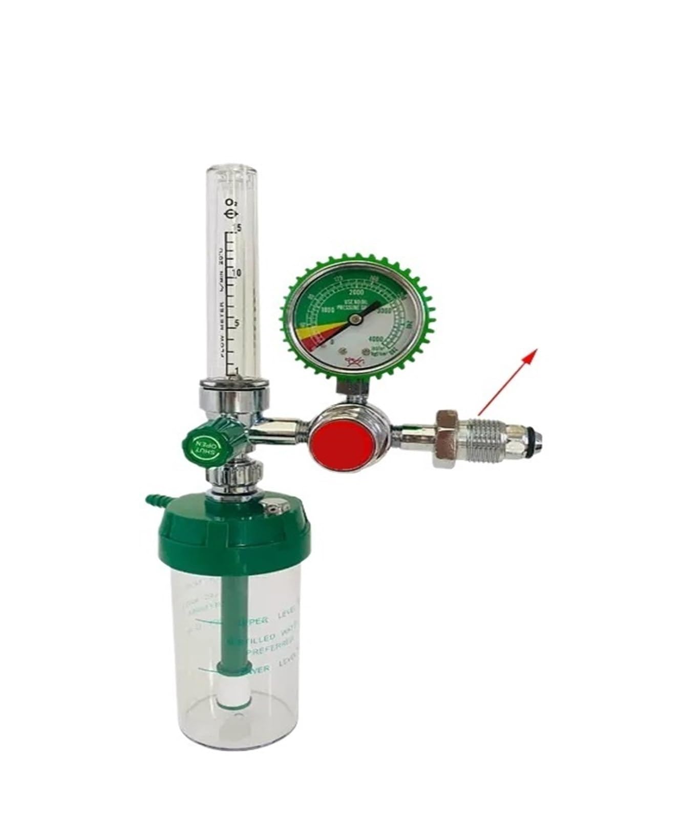 Gas Pressure Regulator Diaphragm G5/8" with Humidifier Bottle 4000psi(G5 8 Inlet)