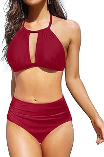 C4D Women's Keyhole Two Piece High Waisted Bikini Swimsuit Price In India