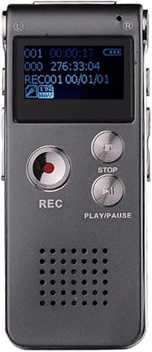 Miniatura 8 de Grabadora de audio digital de 16 G, activada por voz, mini espía y sonido digital, dictáfono, reproductor de MP3, regalo portátil, grabadora de