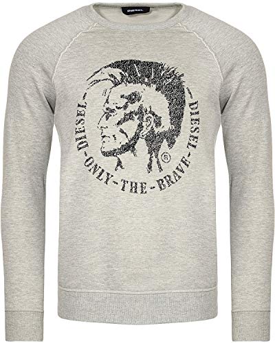 DIESEL Sweat à Logo Gris chiné S-Orestes