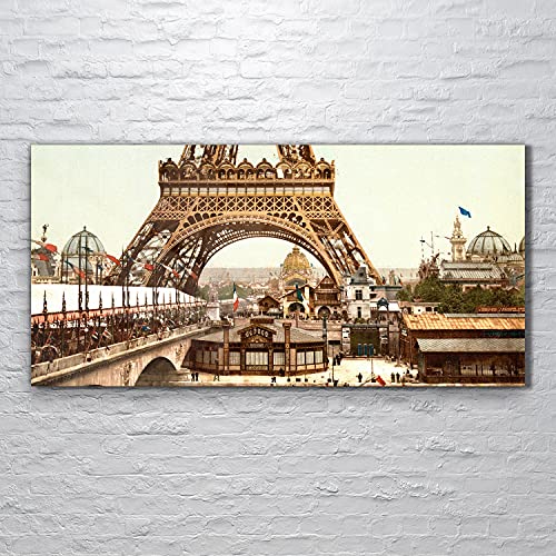Image sur verre 120x60cm Eiffel Tower Paris pour décorer votre salon - 2