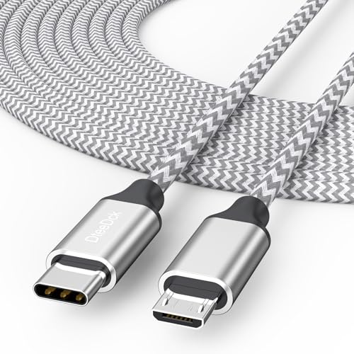 Image of USB C to Micro USB Cable BK63(15 Feet, Silver, 1)