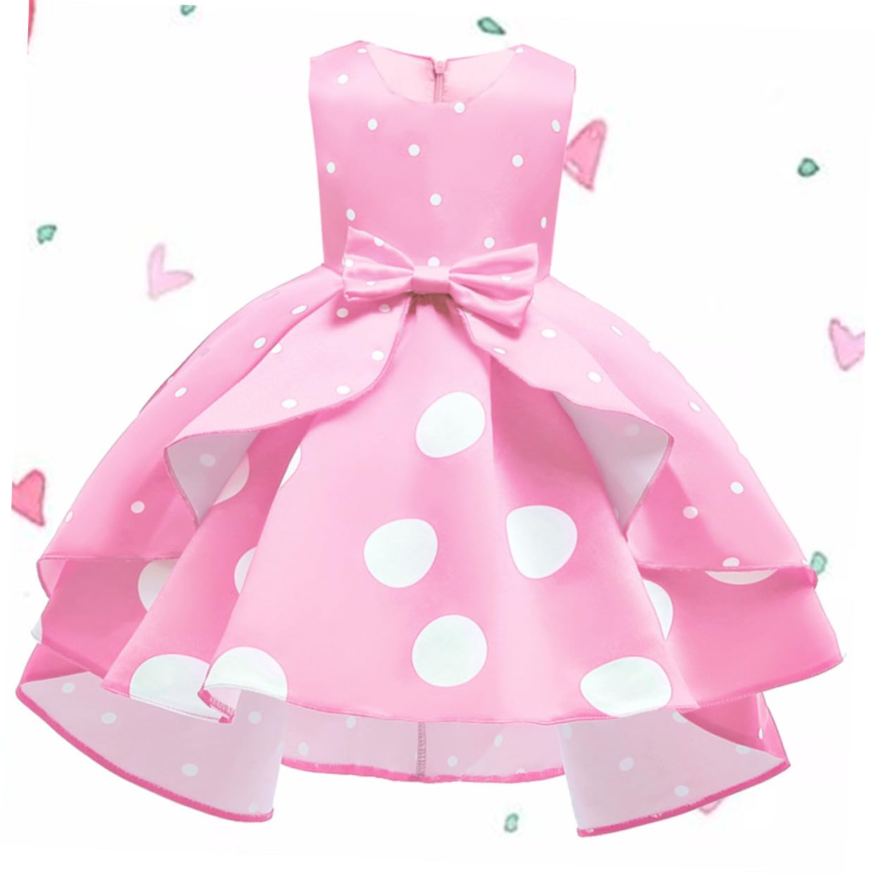 Vestido de Verano para Niñas sin Mangas Talla 120 Rosa