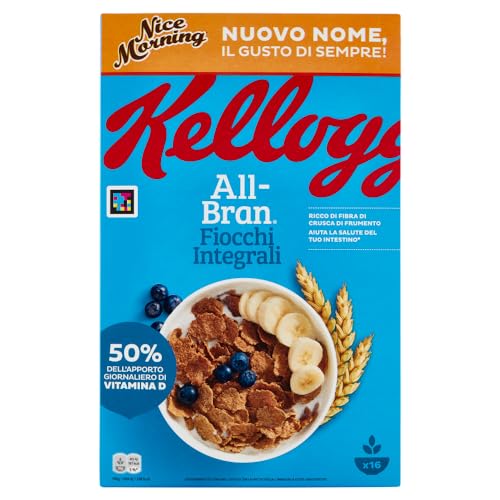All-Bran Nice Morning Fiocchi di Frumento Integrale con Crusca di Frumento Maxi Scatola 500g