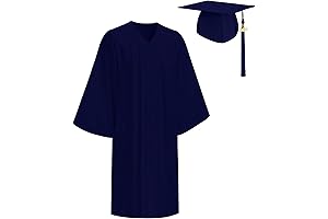 2023 Navy Graduation Cap and Gown Set