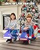 FanttikRide N7 Classic Electric Wiggle Car with Pedal, Rechargeable Battery, Ride on Toys, Swing Car, 2 Speeds, Anti-Rollover, Flashing Light Wheels, Bluetooth, for Ages 3 and Up, 150 Lbs, Pink #1