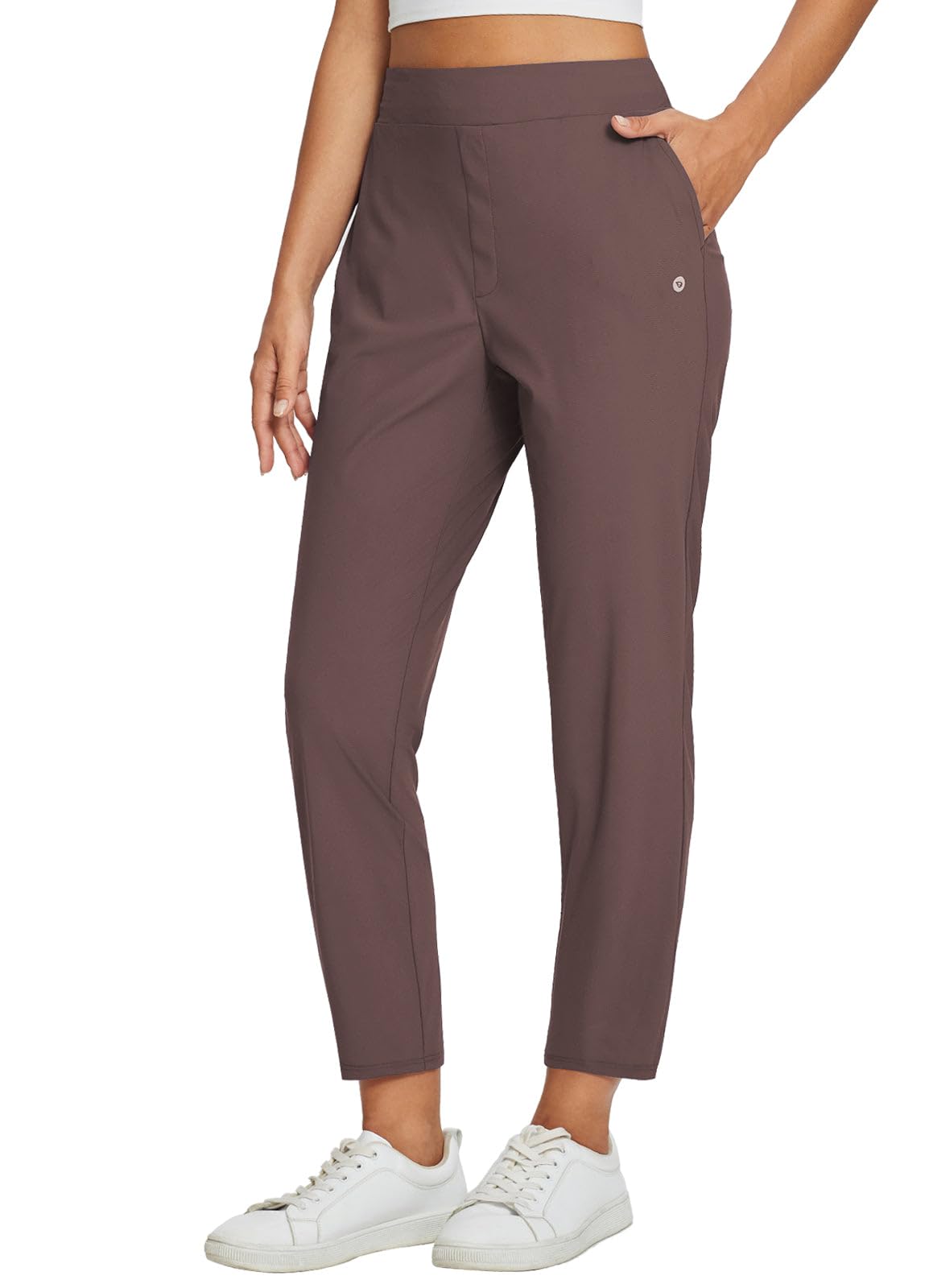 baleaf Women's Travel Pants Lightweight Stretch with Zip Pockets | Petite Fit Available, Secure Zip Pockets, Business Casual Slacks, Stretch Comfort for golf walking Jogging