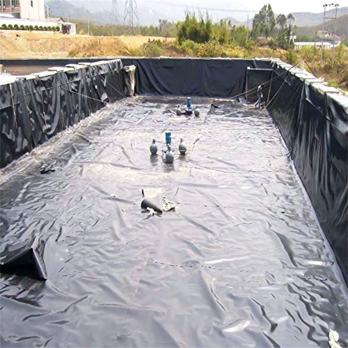 Telo di Copertura per laghetto, Telo di Copertura Impermeabile Resistente per laghetti - Telo in HDPE Nero per Piscine, laghetti da Giardino, cascate, ruscelli e fontane - Sottostrato Resist