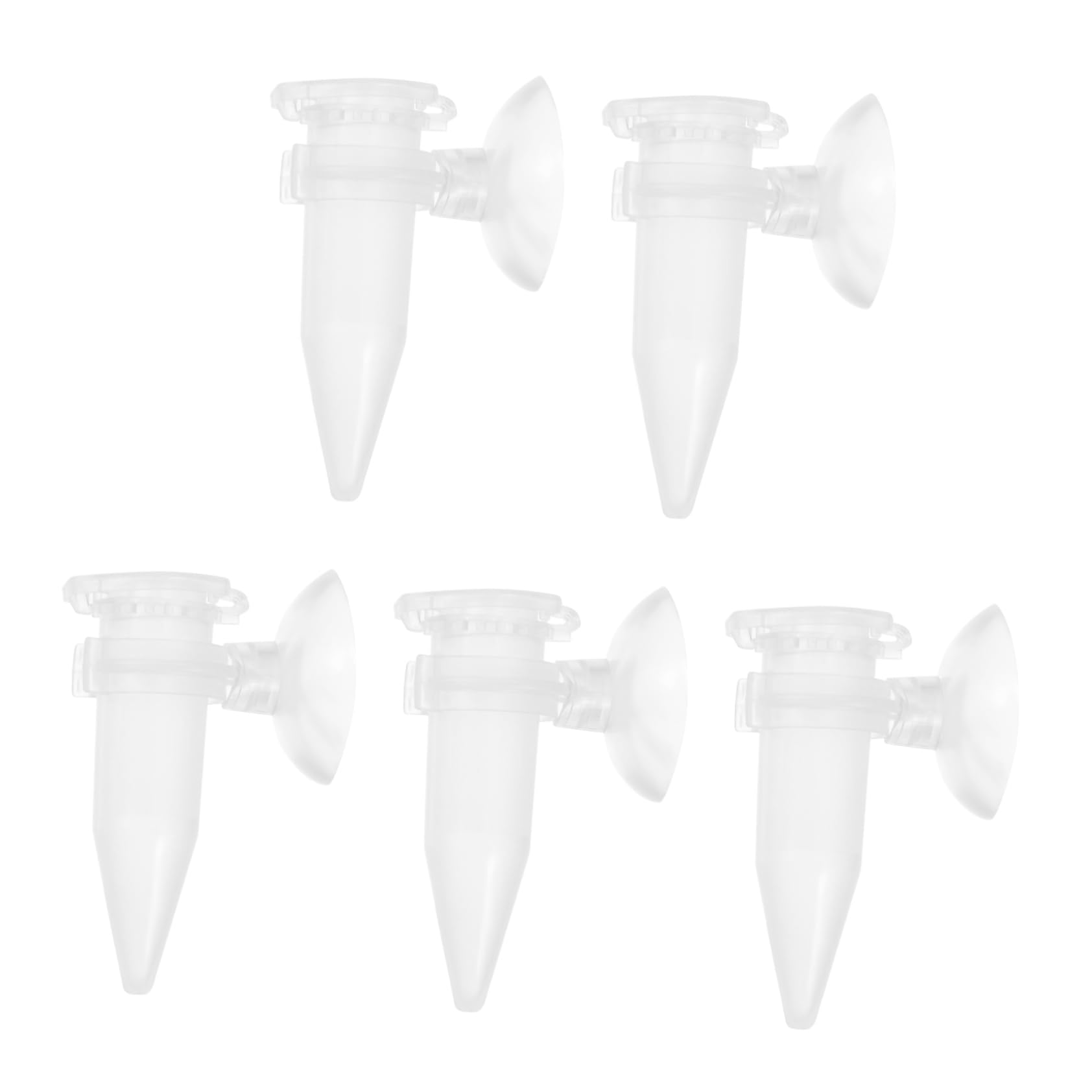 DOITOOL 15piezas Alimentador Automático De Camarones con Ventosa para Acuarios Dispensador De Comida Transparente para Peces y Camarones