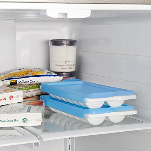 Oxo Good Grips Covered Ice Cube Tray Set,Blue,2 Pack #TOP7