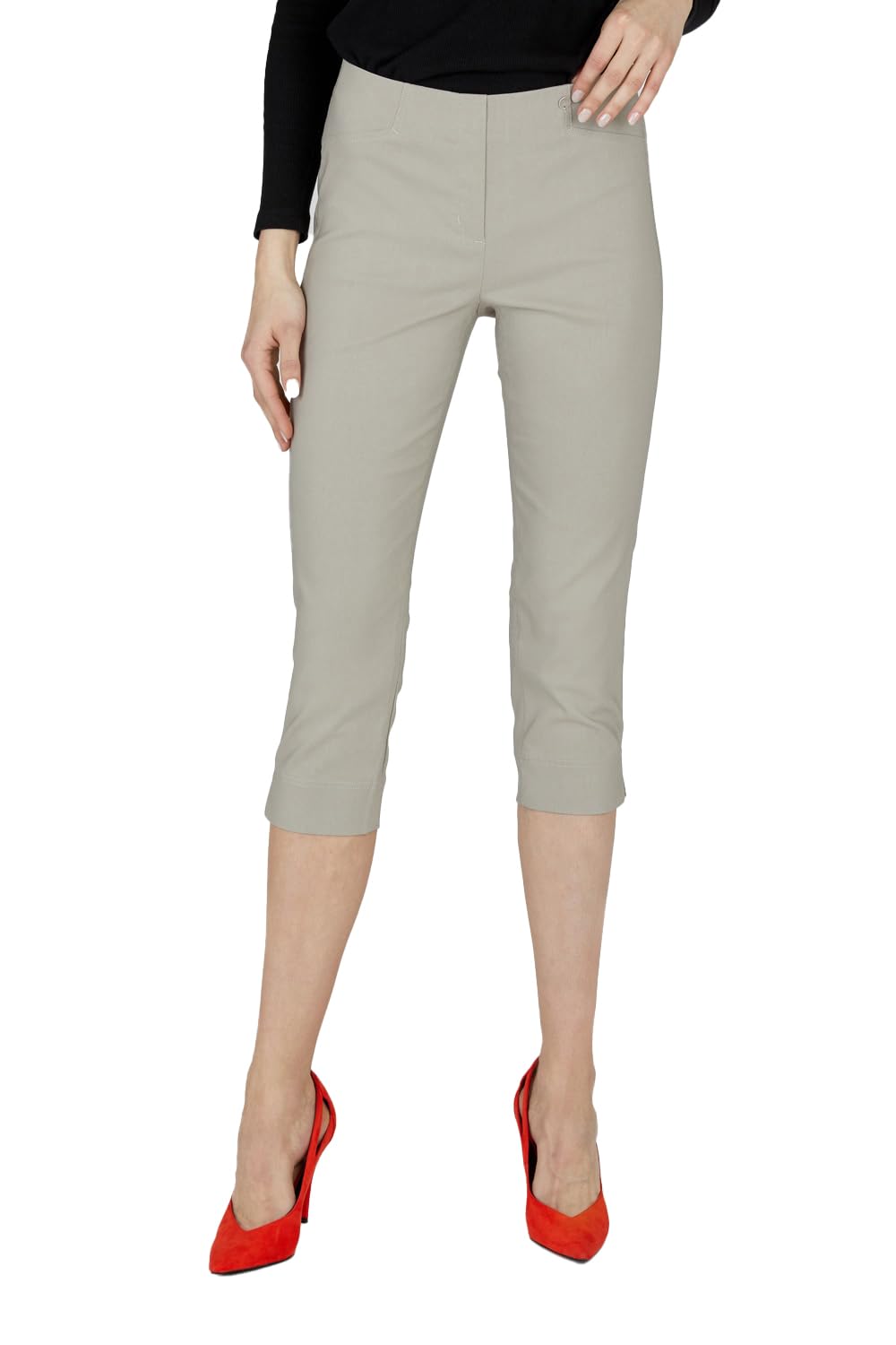 Robell Rose schmale 7/8-Damenhose, schmales Bein, Schlitz am Beinabschluss | Robell Rose schmale 7/8-Damenhose: Schlitz am Beinabschluss. Eine komfortable und vielseitige Wahl für Alltag und Freizeit.
