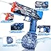 2Packs Electric Water Gun with LED Flash & USB-C Charging, Designed for Epic Aquatic Fun, Automatic Squirt Guns 25-30 FT Range, Water Pistol for Summer Outdoor Backyard Water Theme Party Toys