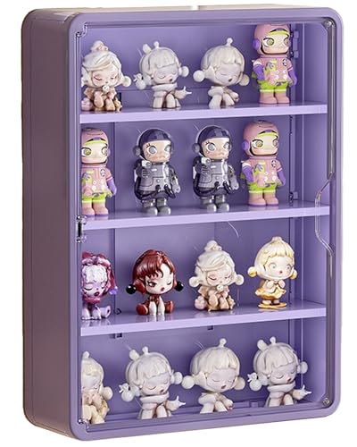 Wall Mounted Display Case for Figures 15.75 High Shadow Box with Shelves