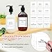 HVSWLY 27PCS Waterproof Soap Labels for Glass/Plastic Bottles,White Soap Dispenser Labels,Bathroom Labels for Hand Soap,Shampoo,Conditioner,Mouthwash and Lotion,with 3 Blank Labels(2.6